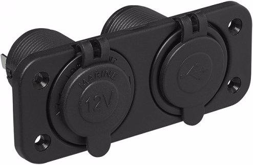 Actual product image ProPlus Installation kit: DIN socket + USB double socket 2x2100mA