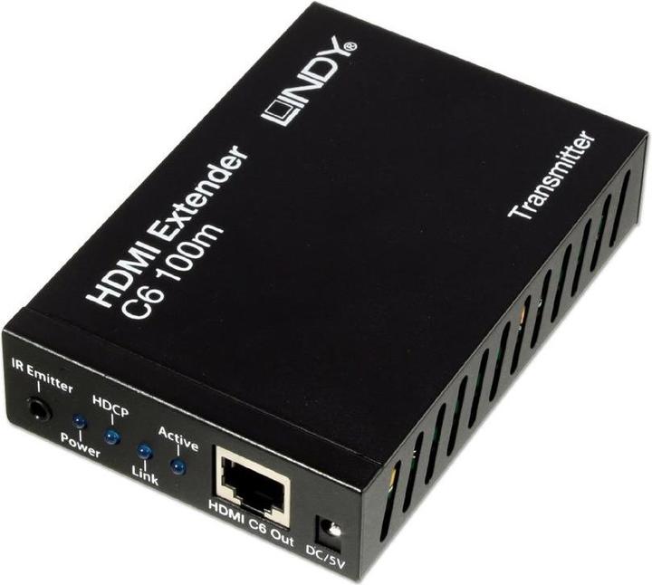 Actual product image Lindy 100m C6 HDMI 4K Extender with HDBaseT - Transmitter. For use with 38118 38114 projectors with HDBT.