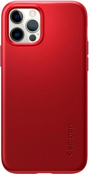 Produktbild Spigen Thin Fit Handy-Schutzhülle 15,5 cm (6.1" ) Cover Rot (Apple iPhone 12 Pro, Apple iPhone 12)