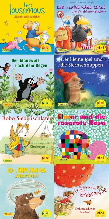 Produktbild Die beliebtesten Bilderbuch-Helden bei Pixi, 8 Hefte (Deutsch, Michael Ende, Laura u a Leintz, 2018)