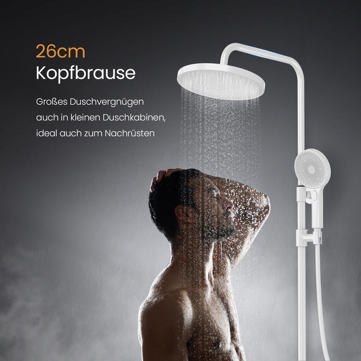Image du produit Emke Système de Douche Thermostatique, Douchette+Douche de Tête(2 intensités de jet)+Sortie Inférieure, B