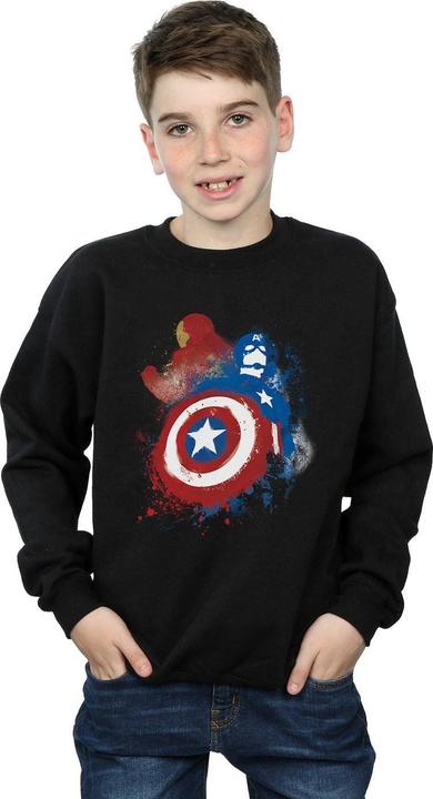 Image du produit - Sweat CAPTAIN AMERICA CIVIL WAR PAINTED VS IRON MAN - Garçon (140, 146)
