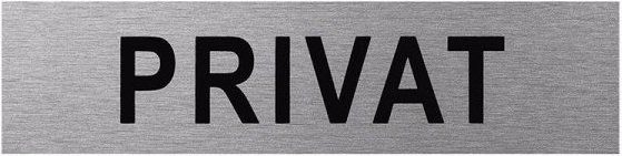 Actual product image ProPlus Aluminium door sign " Private "
