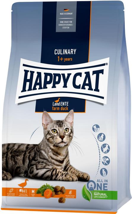 Happy Cat Trockenfutter Supreme Culinary Land-Ente, 4 kg (Adult, 1 Stk., 4000 g)