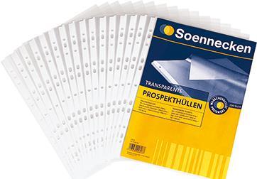 Produktbild Soennecken Prospekthülle 1602 DIN A4 PP transparent 100 St./Pack. (A4, 1x)