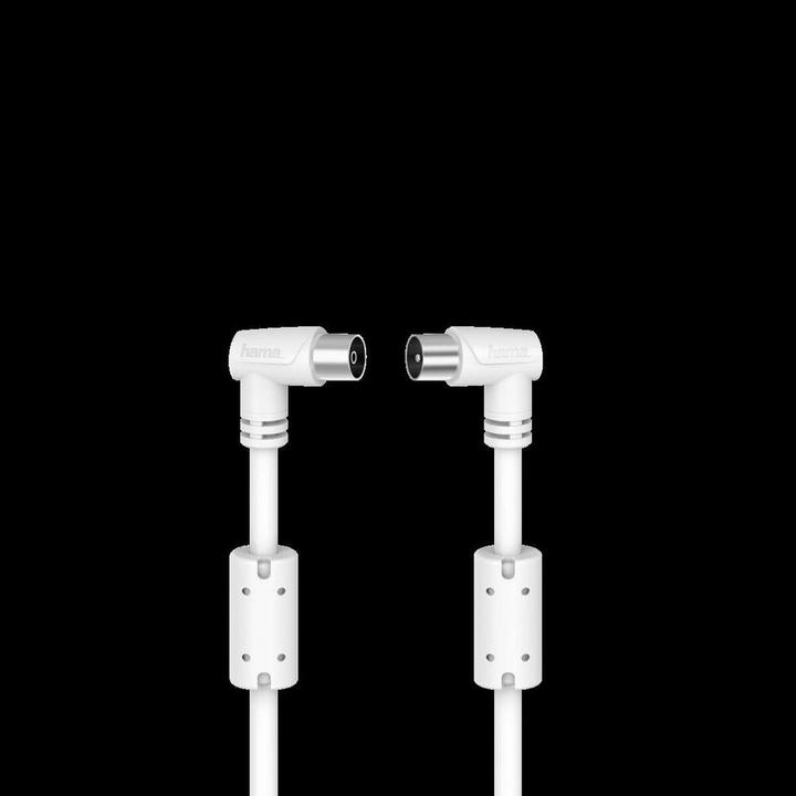 Produktbild Hama Antennen-Kabel, Koax-Stecker - Koax-Kupplung, 90°, 3,0 m, 90 dB (90 dB, Antennenkabel)