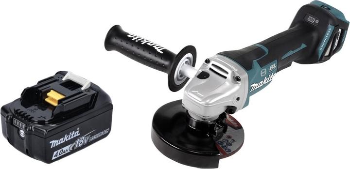 Actual product image Makita DGA 517 M1 Battery angle grinder 18 V 125 mm Brushless + 1x battery 4.0 Ah - without charger (125 mm)