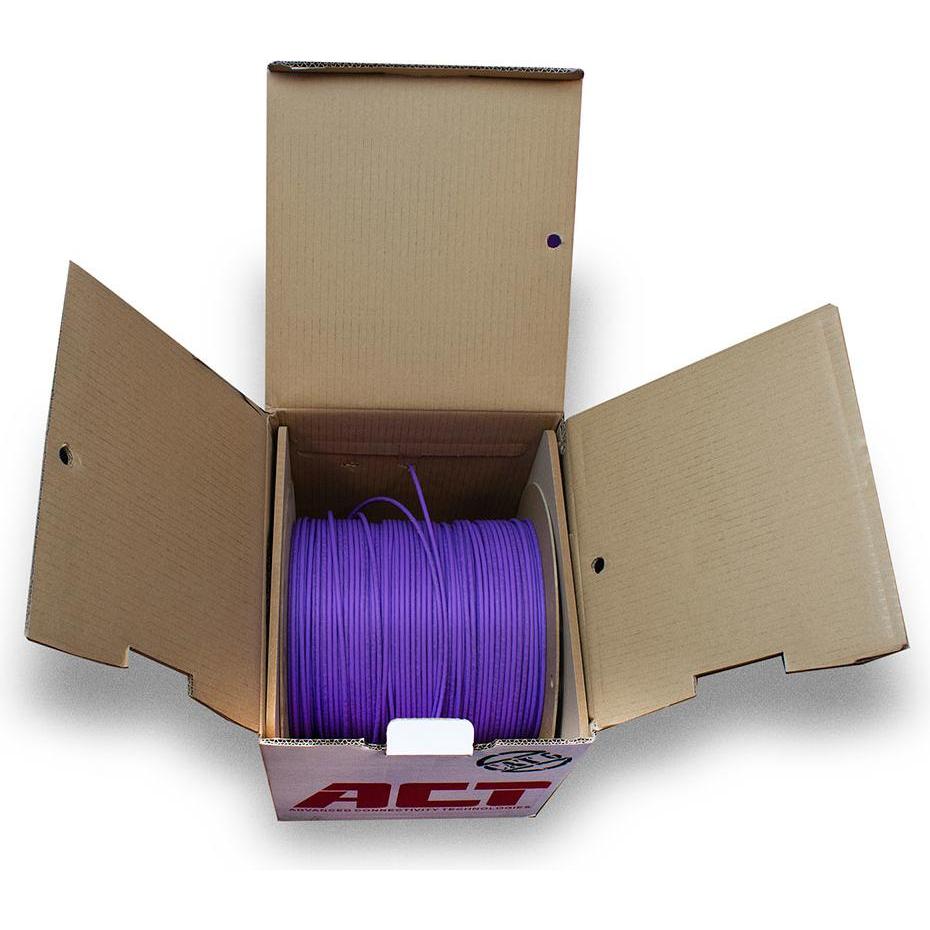 Thumbnail - ACT Cat 6 U/UTP solid installation cable without pair splitter, LSZH, CPR euroclass DCA, 24AWG, violet 3 (U/UTP, CAT6, 3...