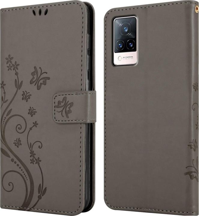 Productafbeelding Cadorabo Bloemen Boekomslag (Vivo V21)