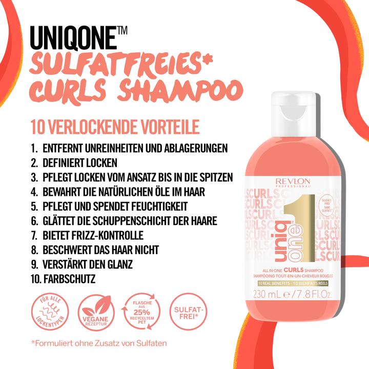 Produktbild Revlon Professional UniqOne All in One Curls Shampoo (230 ml, Flüssiges Shampoo)