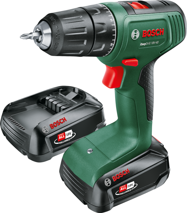2 x 2Ah Akku, 1 x Schrauberbit, EasyDrill 18V-40