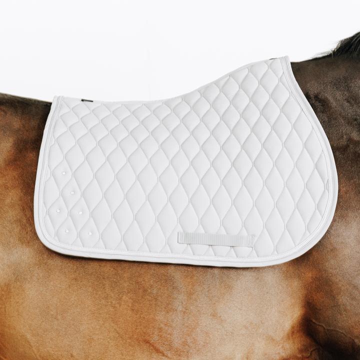 Fouganza Tapis de selle équitation strass Cheval et Poney - 500 gris