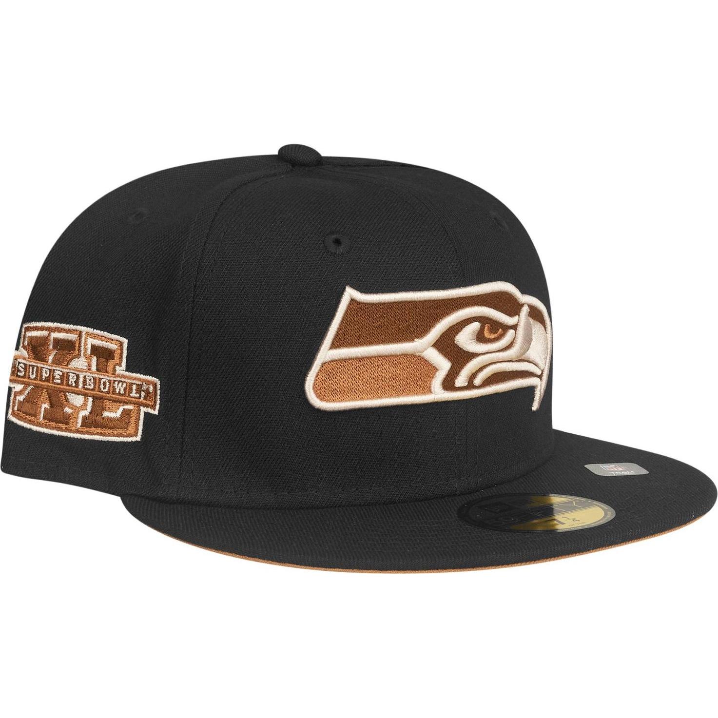 New Era, Herren, Cap, 59Fifty Cap - Superbowl Seattle Seahawks - 8, Schwarz, (8)