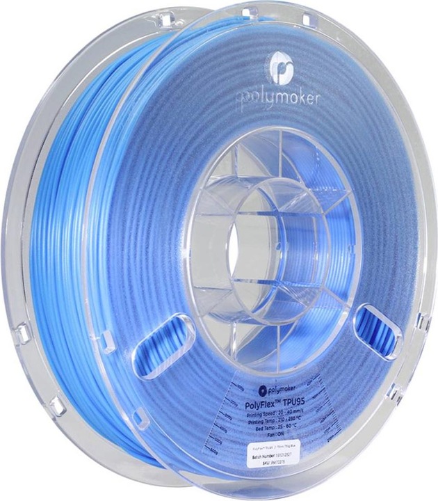 Polymaker PolyFlex TPU95 V2 - Blue - 1.75mm (TPU, 1.75 mm, 750 g, Blue)