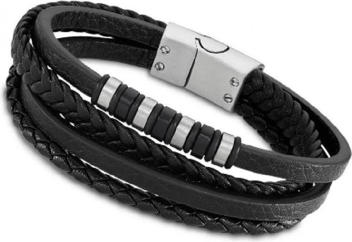 Lotus Style - Stylish men's leather bracelet LS2101-2 / 1 (Matéral)
