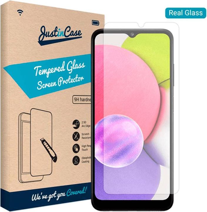Actual product image Just in Case Tempered glass clear screen protector Samsung Galaxy A03/A03s (1 pcs., Samsung Galaxy A03)
