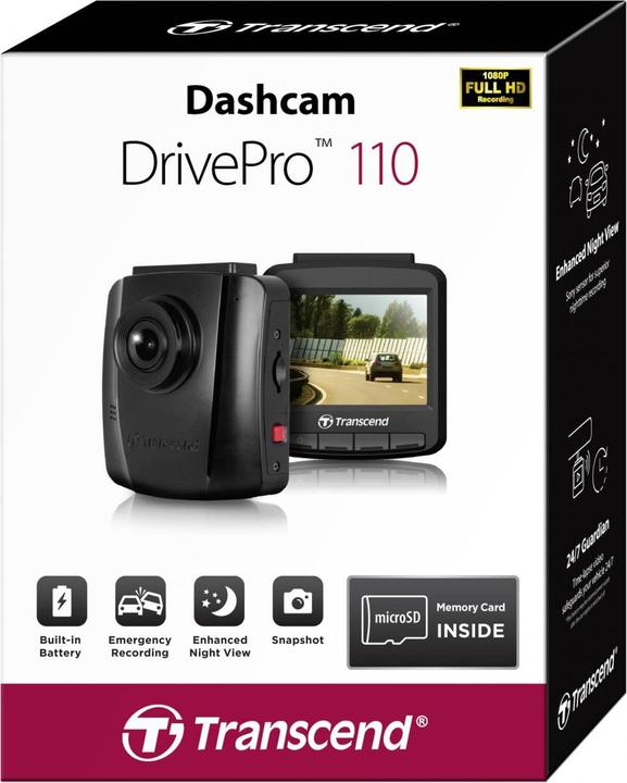 Actual product image Transcend Drive Pro 110 (Accelerometer, Rechargeable battery, Full HD)