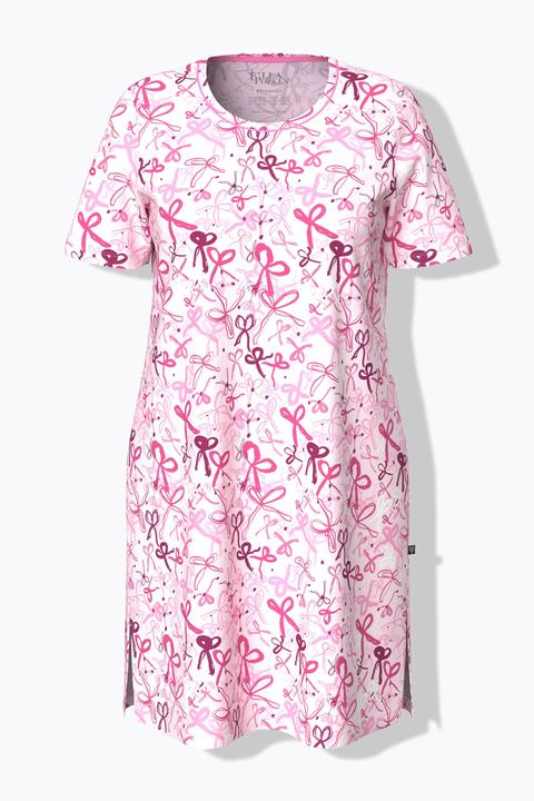 Immagine prodotto Ulla Popken Camicie da notte in confezione doppia con fiocchi, scollo a girocollo e mezze maniche (54)