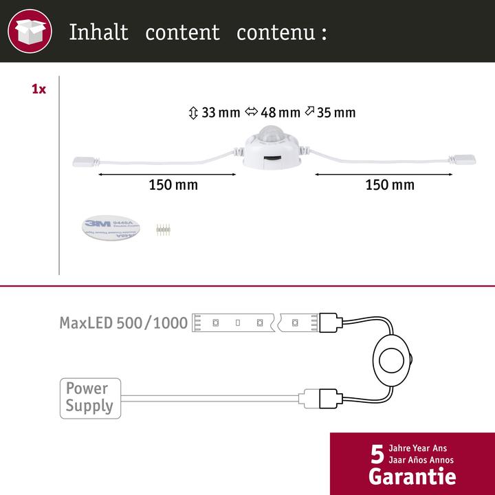 Immagine prodotto Paulmann Sensore PIR notturno MaxLED