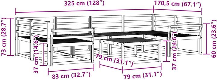 Produktbild vidaXL Outdoor-Sofagarnitur
