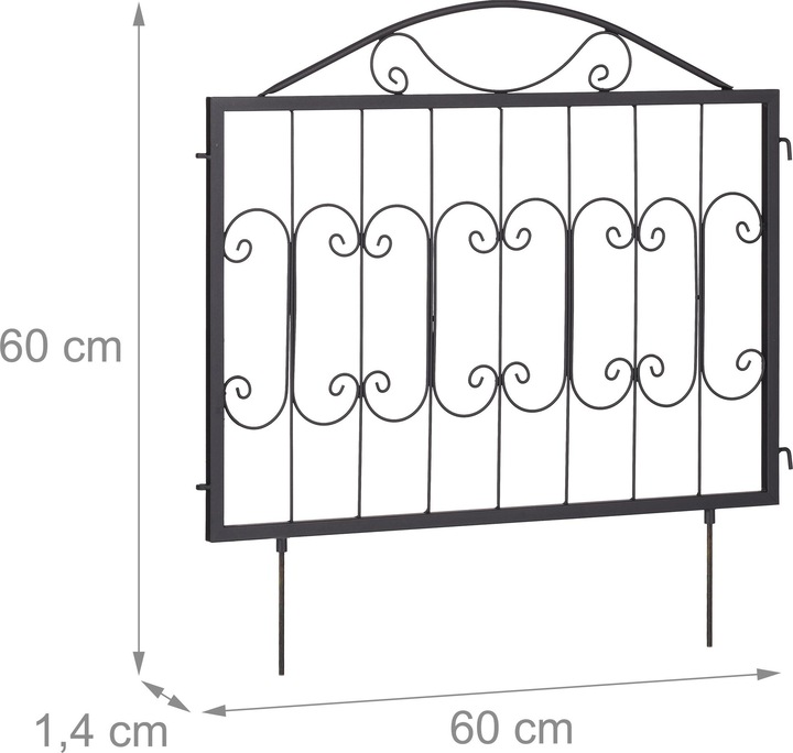 Image du produit Relaxdays 4x Clôture de parterre (1.40 cm)
