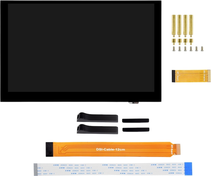 Actual product image WaveShare 5inch Capacitive Touch Display for Raspberry Pi DSI Interface 1024x600