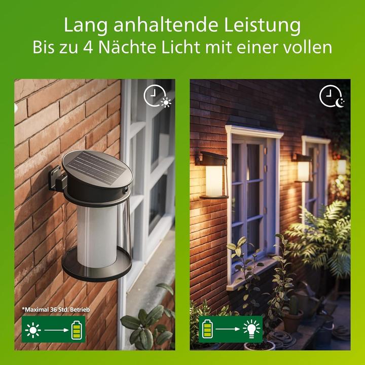 Immagine prodotto Philips Lampada da parete solare per esterni (500 lm, E27, IP44)