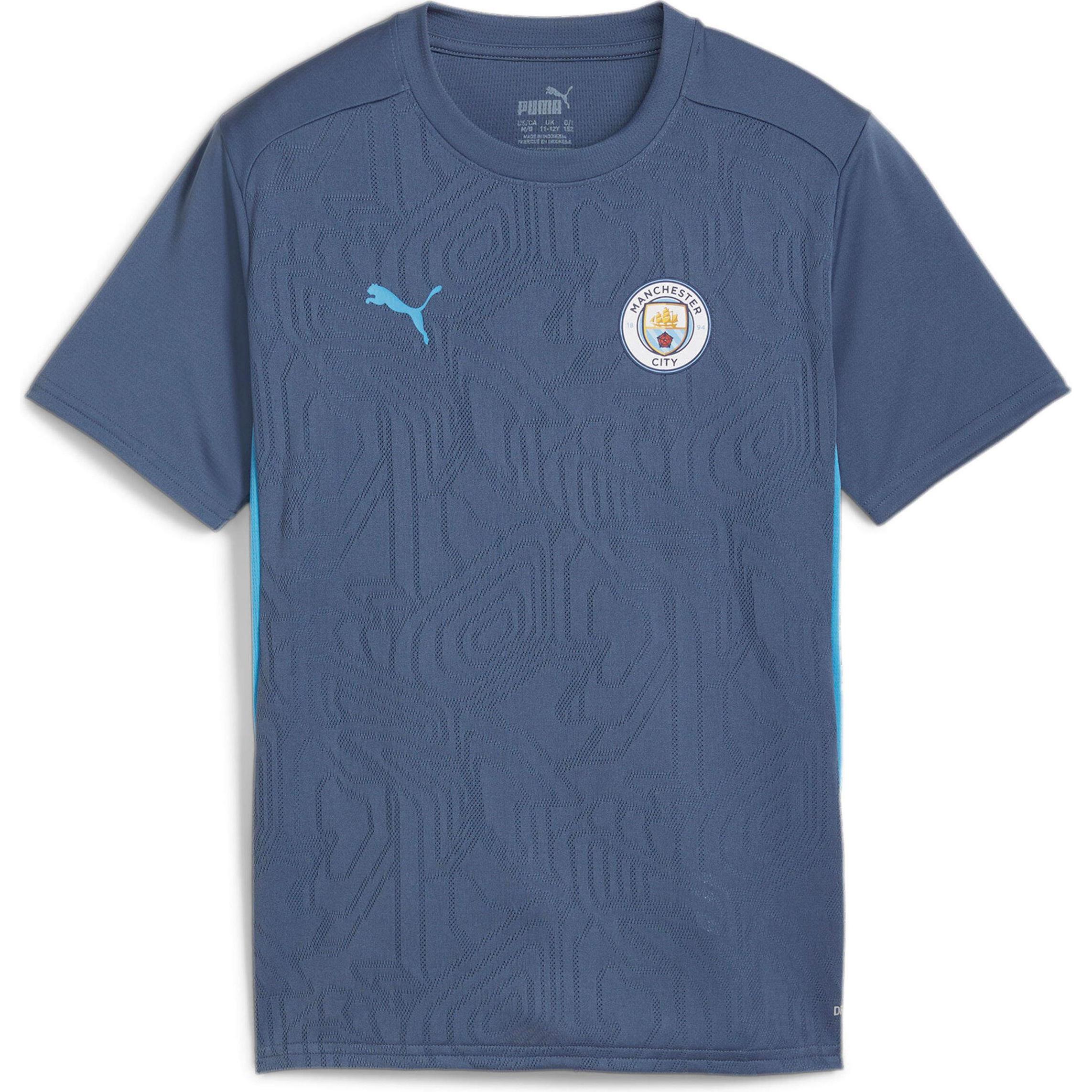 Puma, Jungen, Sportshirt, MCFC Training Jersey Jr (164), Blau, 164