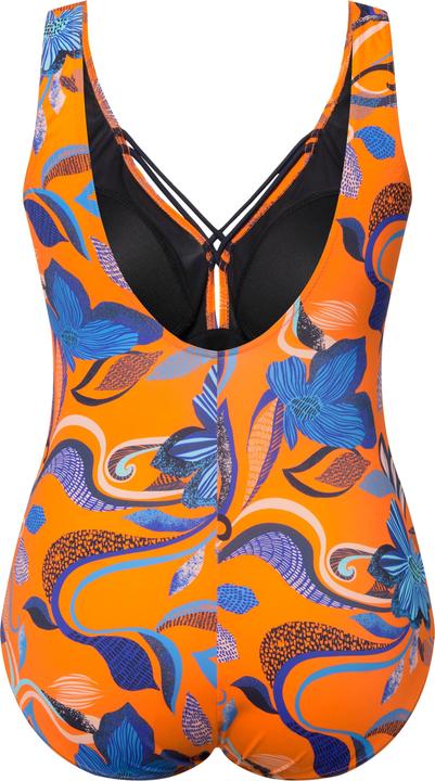 Produktbild Ulla Popken Badeanzug, Blüten, Zierbänder, Softcups (56)