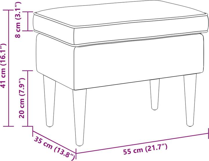Actual product image vidaXL Hocker