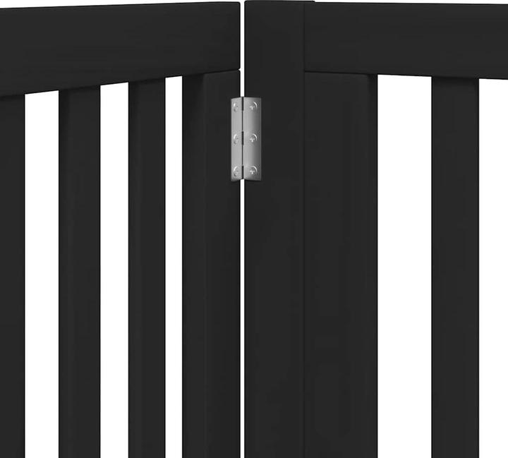 Produktbild vidaXL Hundetor mit Tür Faltbar Absperrgitter Hunde Schutzgitter 10-tlg. Holz (80 cm)