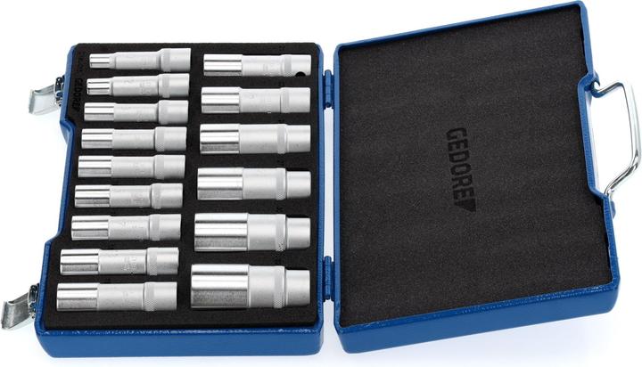 Image du produit Gedore Jeu de clés à douille métrique (10 mm, 12 mm, 13 mm, 14 mm, 15 mm, 16 mm, 17 mm, 18 mm, 19 mm, 21 mm, 22 mm, 24 mm, 27 mm, 30 mm, 32 mm)