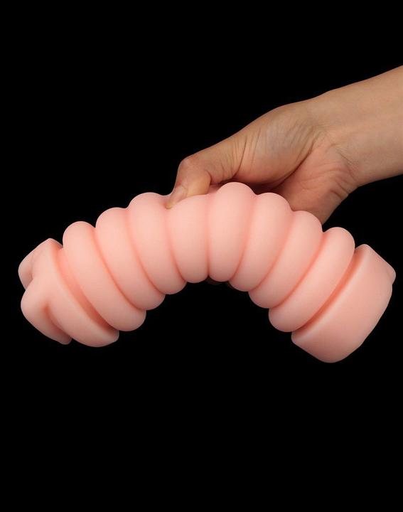 Actual product image Lovetoy Virgin-Skin Blowout Double Side Stroker - Vagina and Anus
