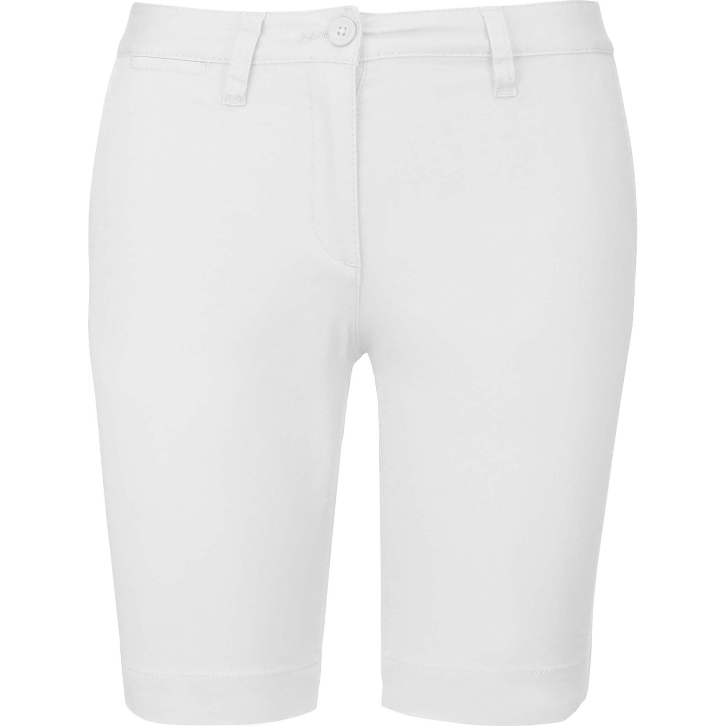 Kariban, Damen, Shorts, Chino, Weiss, (34)