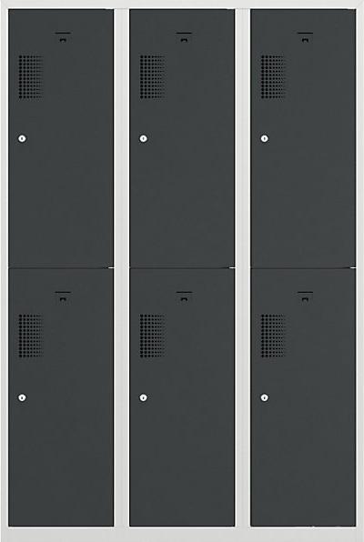 Actual product image eurokraft basic Locker, 6 compartments, width 1200 mm (120 cm, 180 cm)