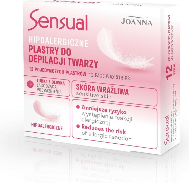 Image du produit Joanna Sensual Hypoallergenic Facial Hair Removal Patches 12 Pcs. (Talc)