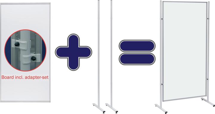 Produktbild Franken Rollenset für Stellwandsystem ECO, schwarz aus Kunststoff, feststellbar