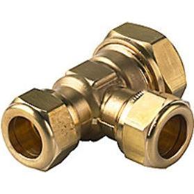 Aalberts, Rohrverbindungstechnik, Tee 18 - 12 - 18 MM - Kompressions Fittings (Pressverbindung)