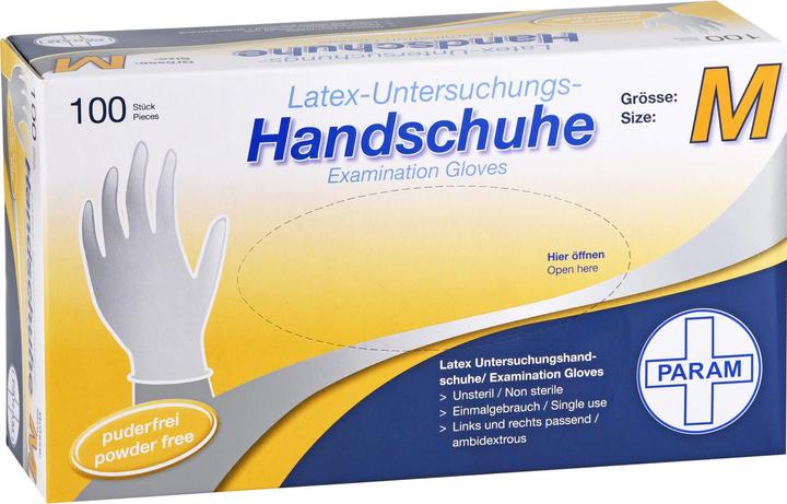 Productafbeelding Ampri Wegwerphandschoenen Basic Plus maat M lichtbeige latex EN 455 PPE categorie I (M)
