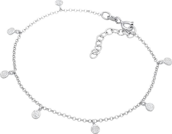 Immagine prodotto Elli Bracciale Piastra Moneta Rotonda Struttura Opaca Argento 925 (16 cm, Argento 925)