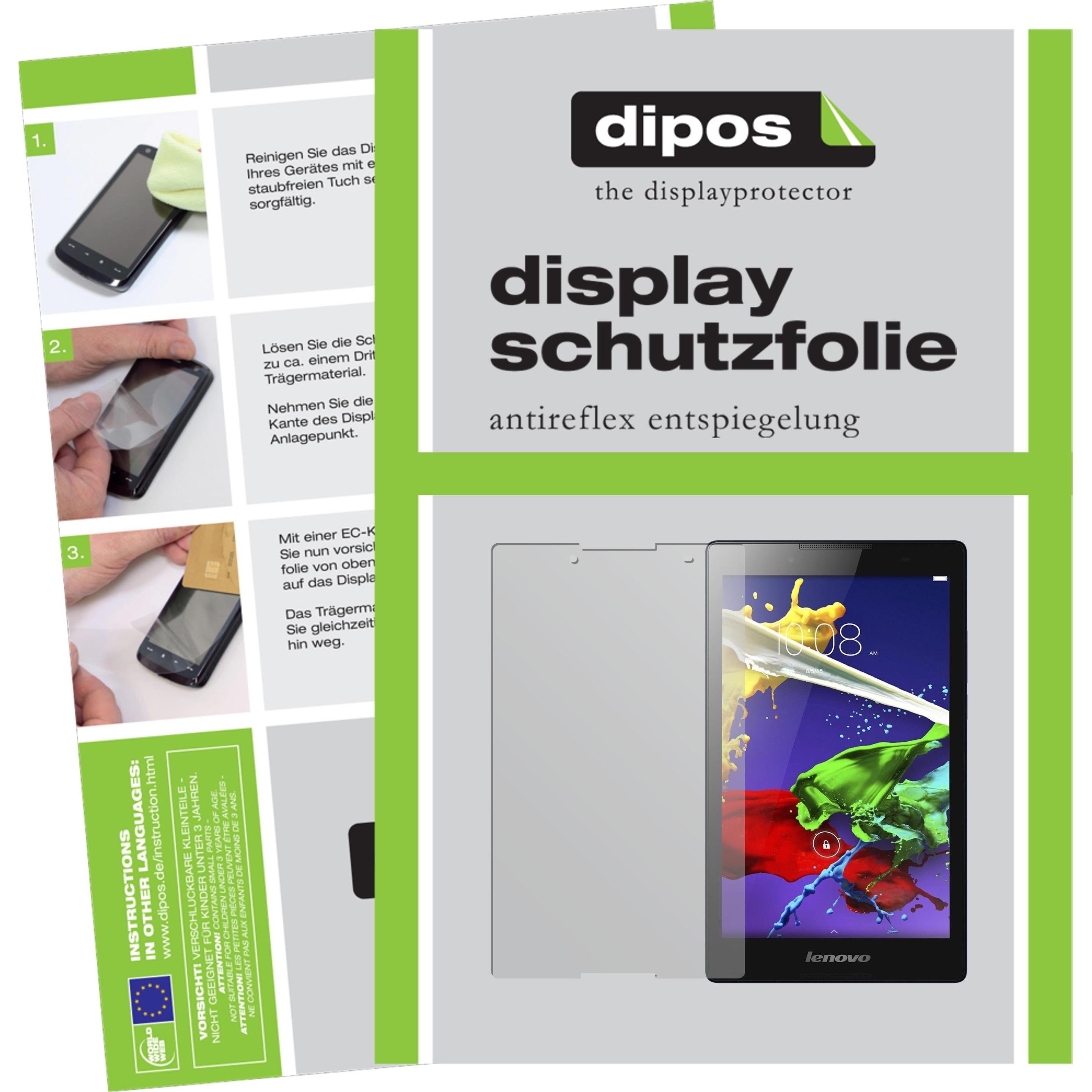 Dipos Displayschutzfolie Antireflex (2 Stück, Lenovo Tab 2 A8-50), Tablet Schutzfolie