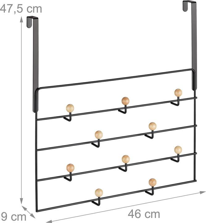 Actual product image Relaxdays Door coat rack