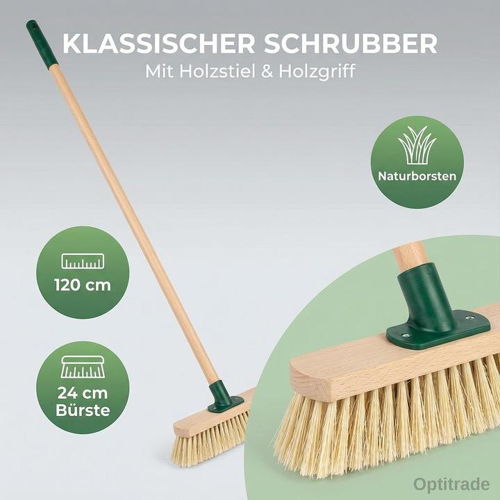 Productafbeelding Ultra Clean Schrobborstel met houten steel (1 Pcs.)