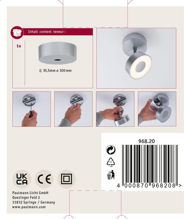 Actual product image Paulmann URail Single Spot Base