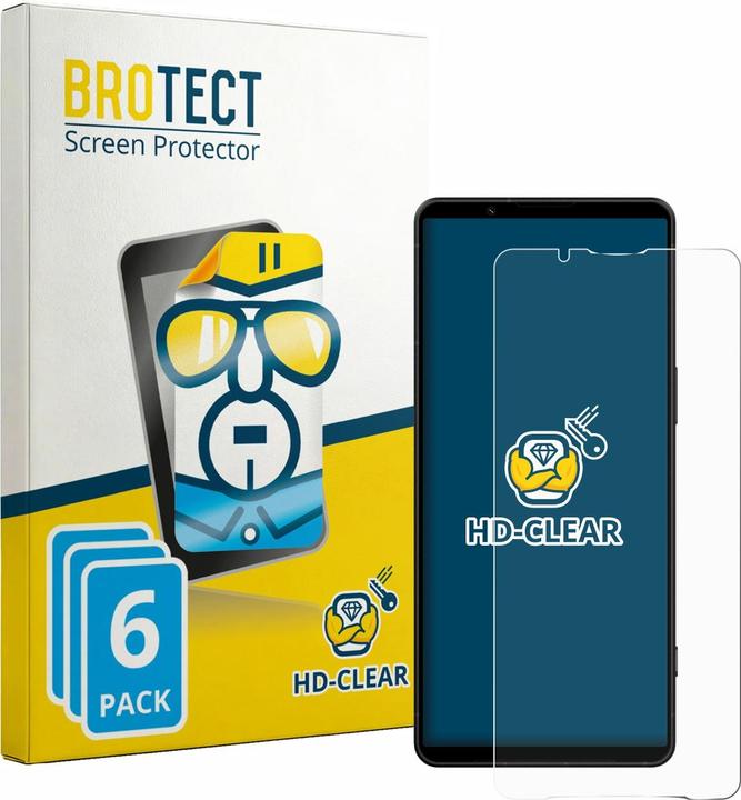 Produktbild BROTECT Schutzfolie für Sony Xperia 1 VIII Displayschutz Displayschutzfolie Folie Klar Transparent (6 Stk., Sony Xperia 1 VII)