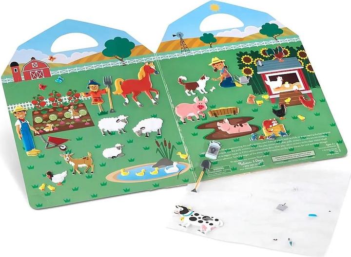 Produktbild Melissa & Doug Reusable Puffy Stickers Playset Farm (52 Sticker)