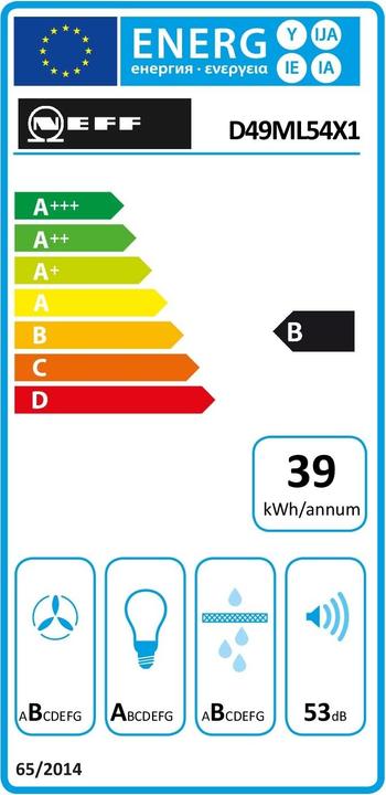 Energie-Label Neff D49ML54X1 (Flachschirmhaube)