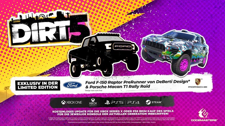 Actual product image Codemasters DIRT 5 Limited Edition (Xbox One X, Xbox Series X, DE)