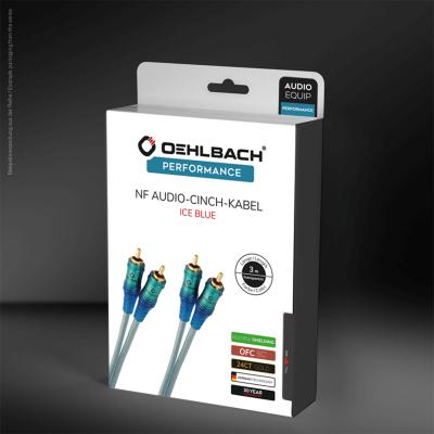 Actual product image Oehlbach NF Audio RCA cable ICE BLUE, 2 m (2 m, Cinch)