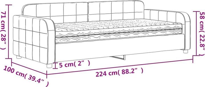 Produktbild vidaXL Tagesbett mit Matratze